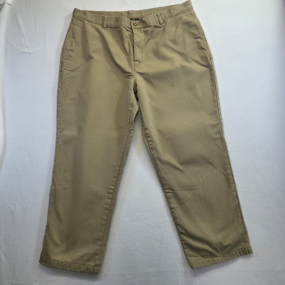 LL Bean Men's‎ Tan Natural Fit Flannel Lined Pants Size 42X30 Actual 40x29